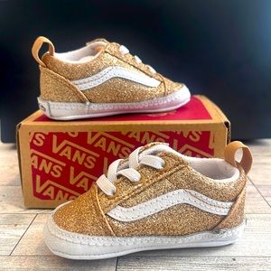 Gold glittery baby vans